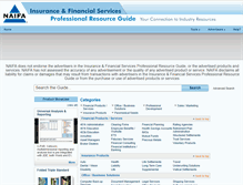 Tablet Screenshot of insuranceandfinancialservicesprofessionalresourceguide.com